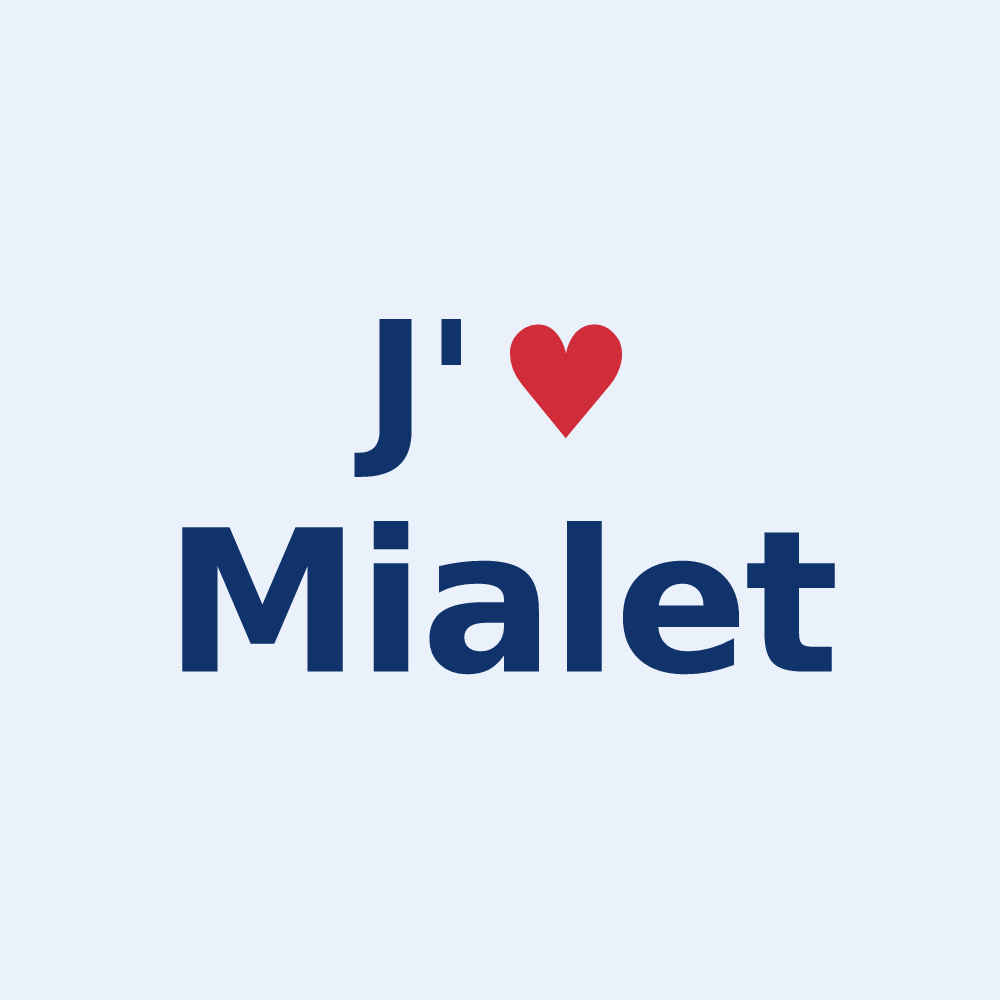 Sticker personnalisé Mialet — design J'aime Mialet