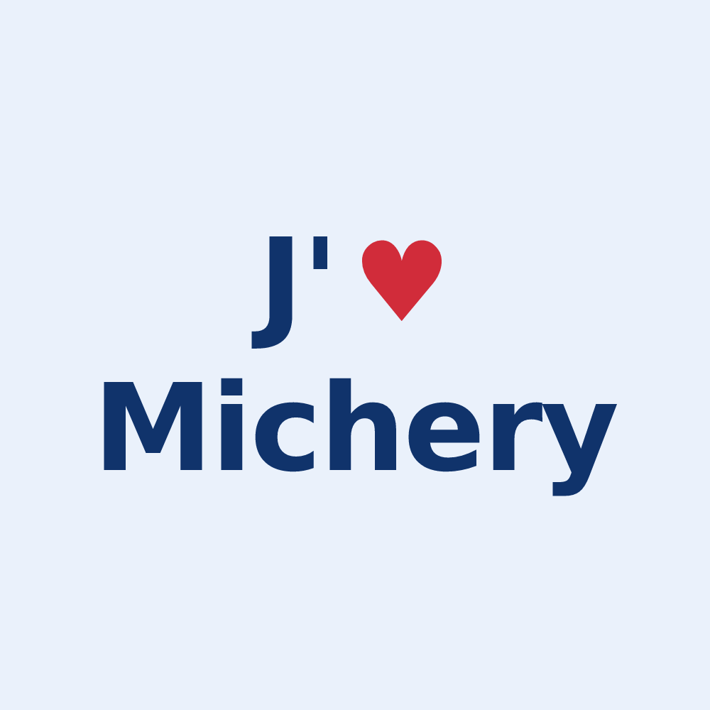 Sticker personnalisé Michery — design J'aime Michery