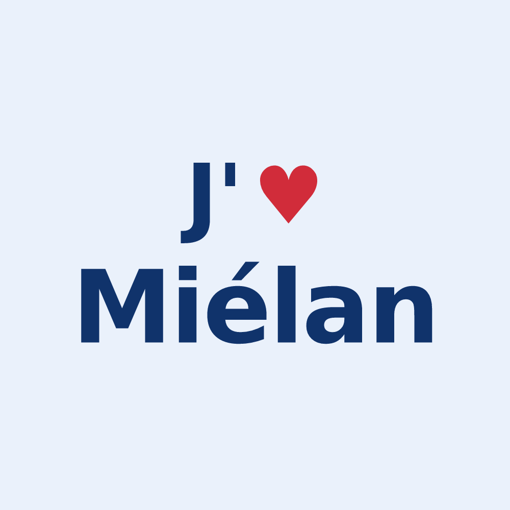 Sticker personnalisé Miélan — design J'aime Miélan