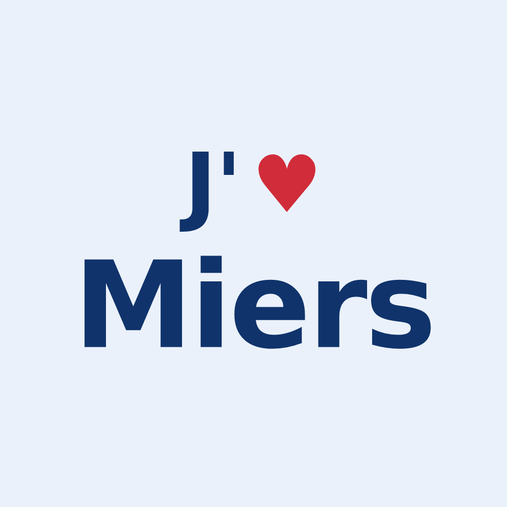 Sticker personnalisé Miers — design J'aime Miers