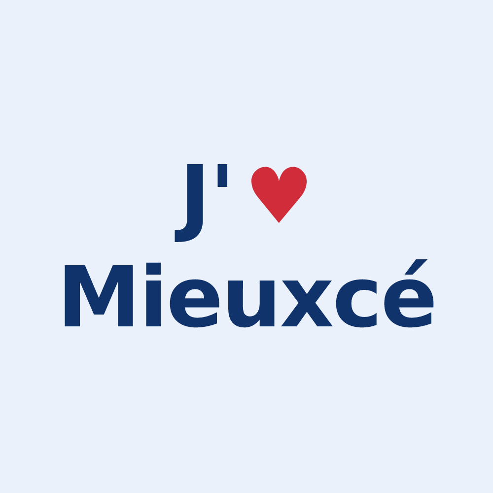 Sticker personnalisé Mieuxcé — design J'aime Mieuxcé