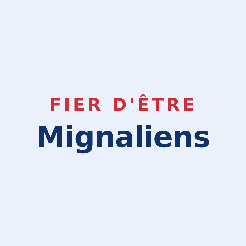 Sticker « Fier d'être Mignaliens » — design pour Mignaloux-Beauvoir