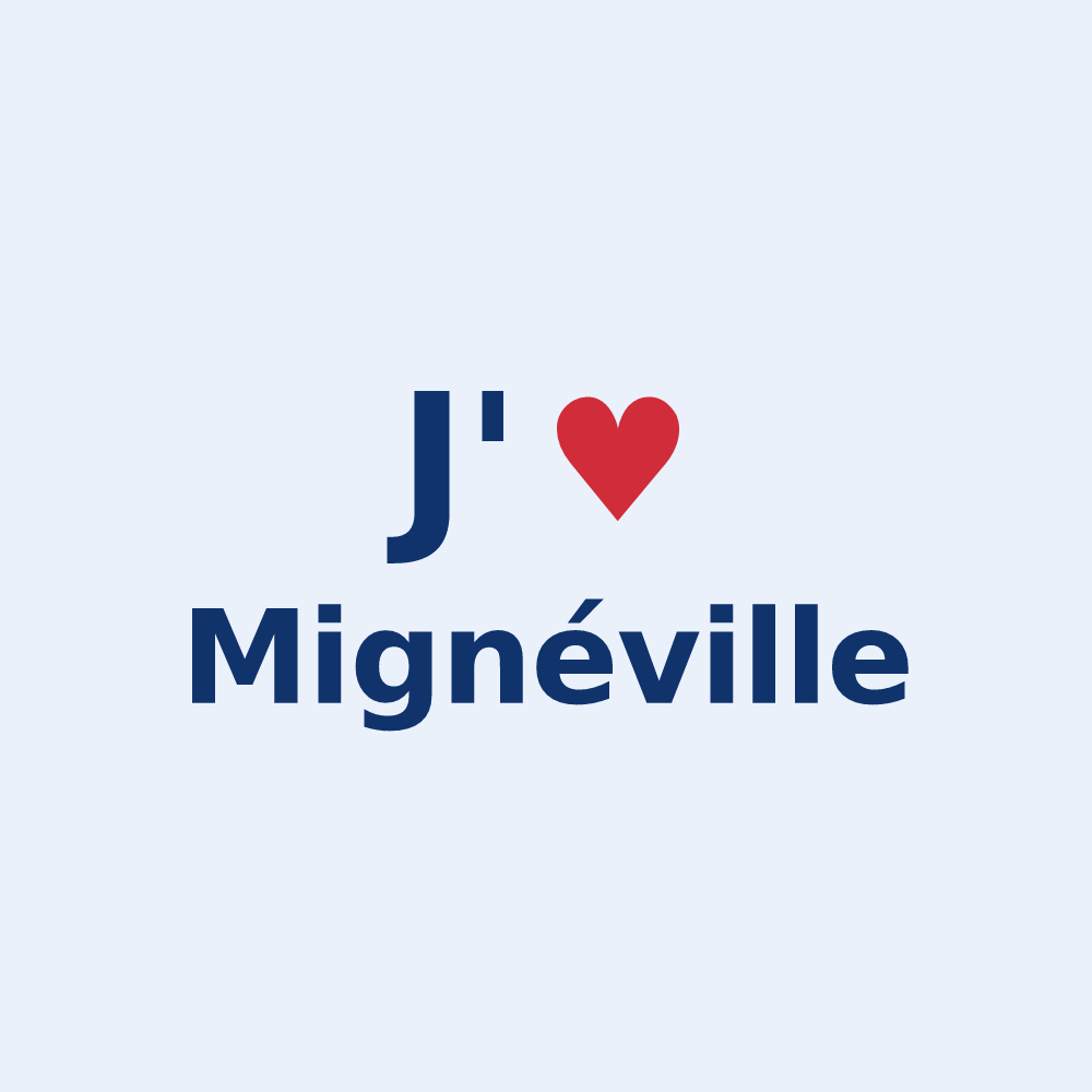 Sticker personnalisé Mignéville — design J'aime Mignéville