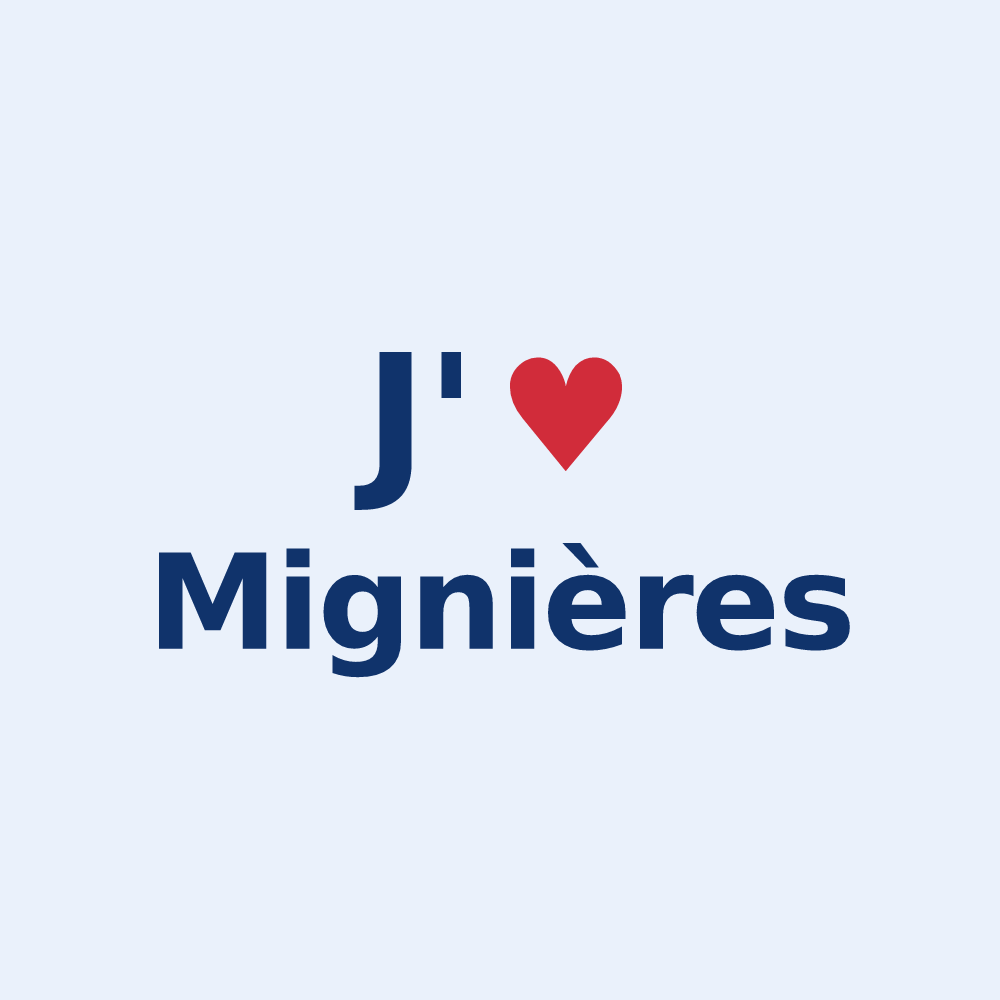 Sticker personnalisé Mignières — design J'aime Mignières