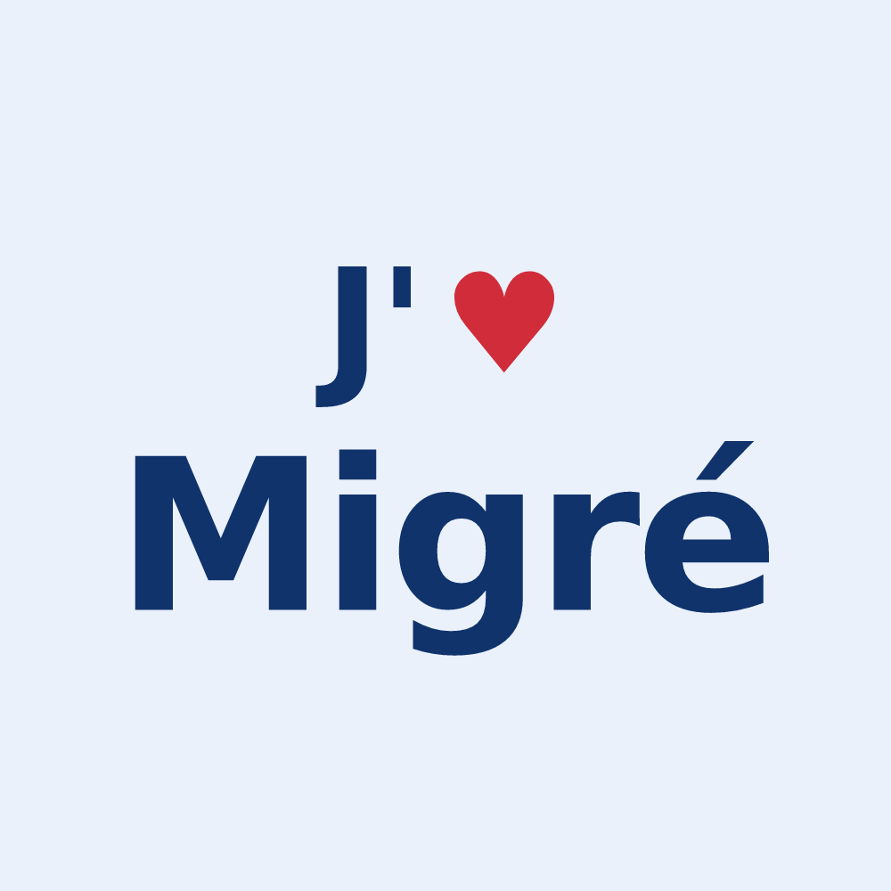 Sticker personnalisé Migré — design J'aime Migré