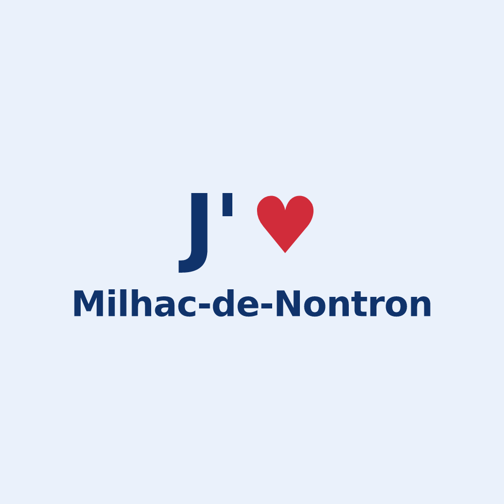 Sticker personnalisé Milhac-de-Nontron — design J'aime Milhac-de-Nontron