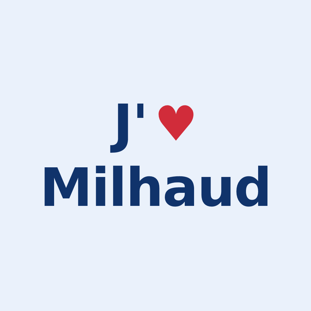 Sticker personnalisé Milhaud — design J'aime Milhaud
