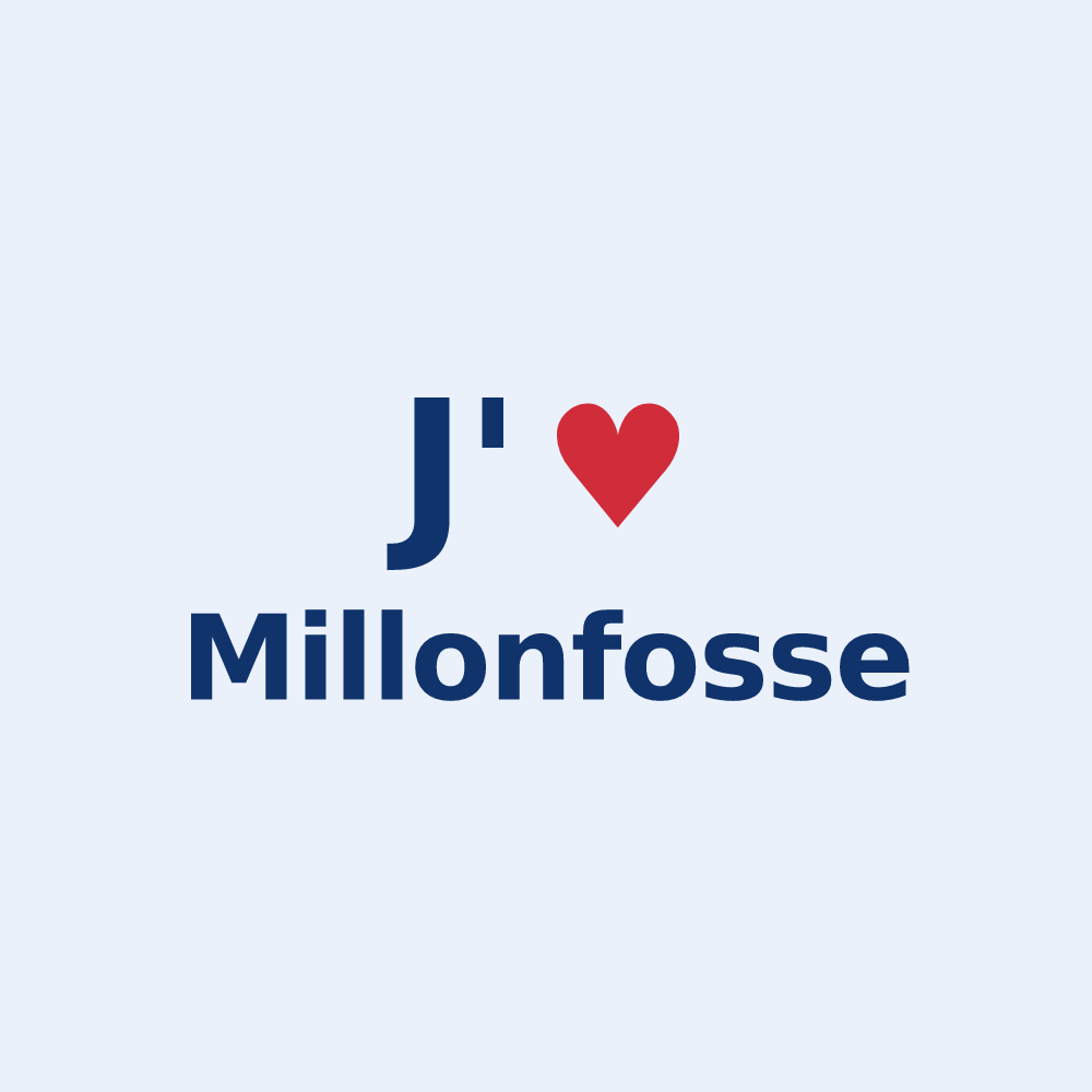 Sticker personnalisé Millonfosse — design J'aime Millonfosse