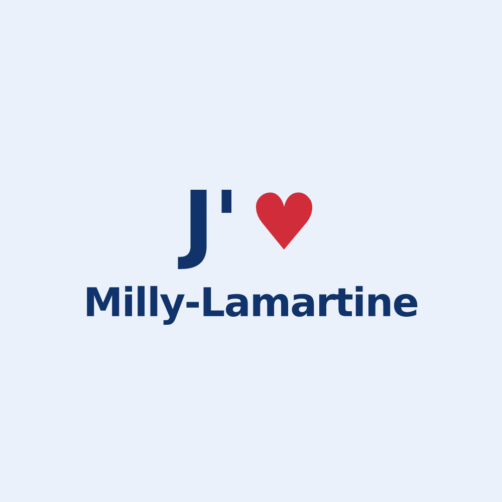 Sticker personnalisé Milly-Lamartine — design J'aime Milly-Lamartine