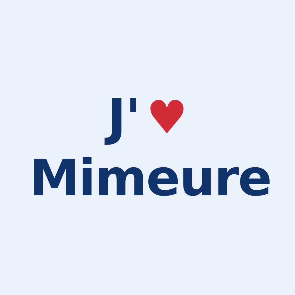 Sticker personnalisé Mimeure — design J'aime Mimeure
