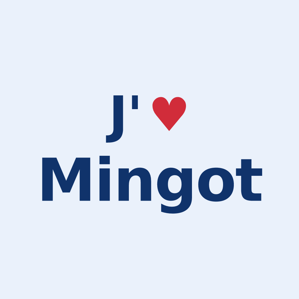 Sticker personnalisé Mingot — design J'aime Mingot