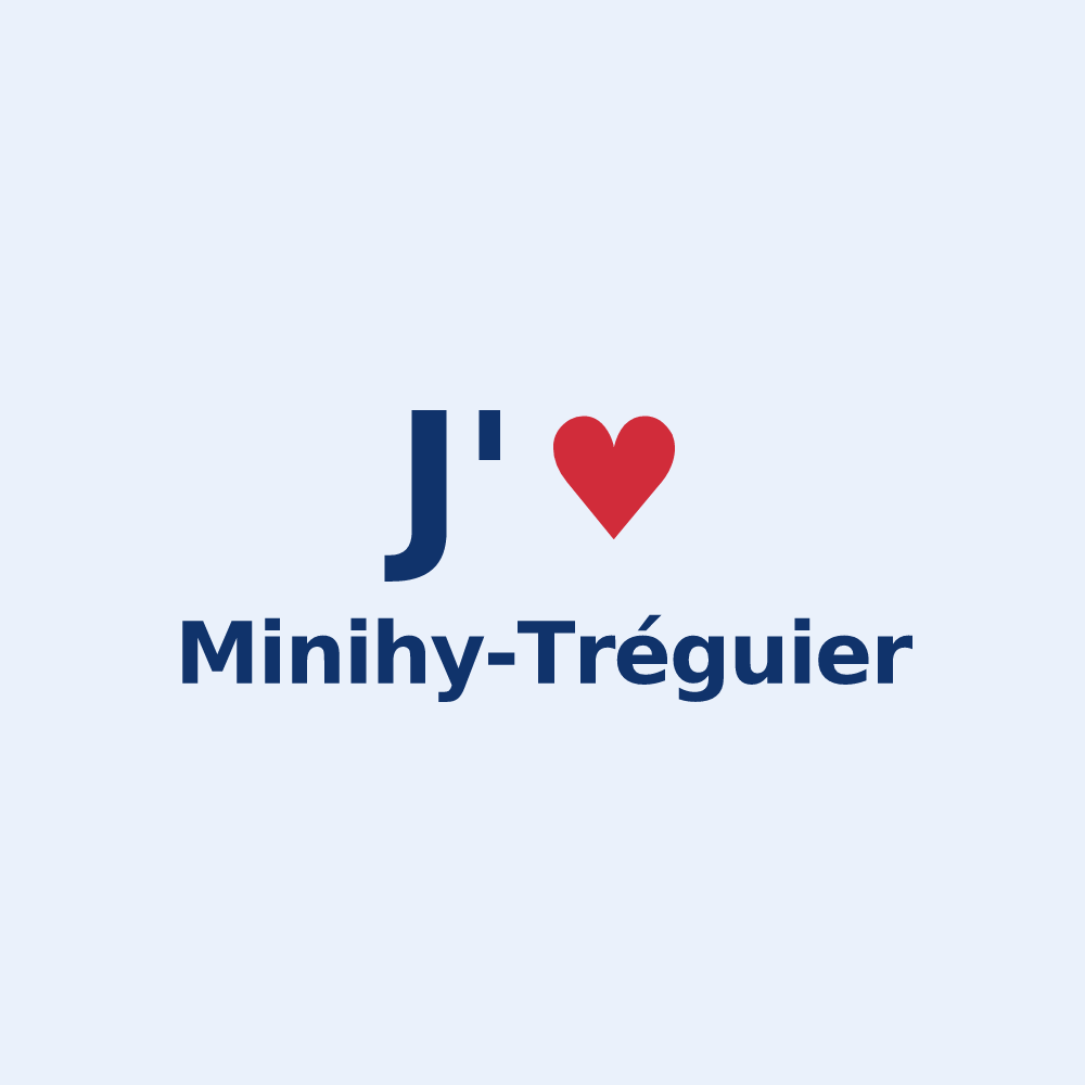 Sticker personnalisé Minihy-Tréguier — design J'aime Minihy-Tréguier