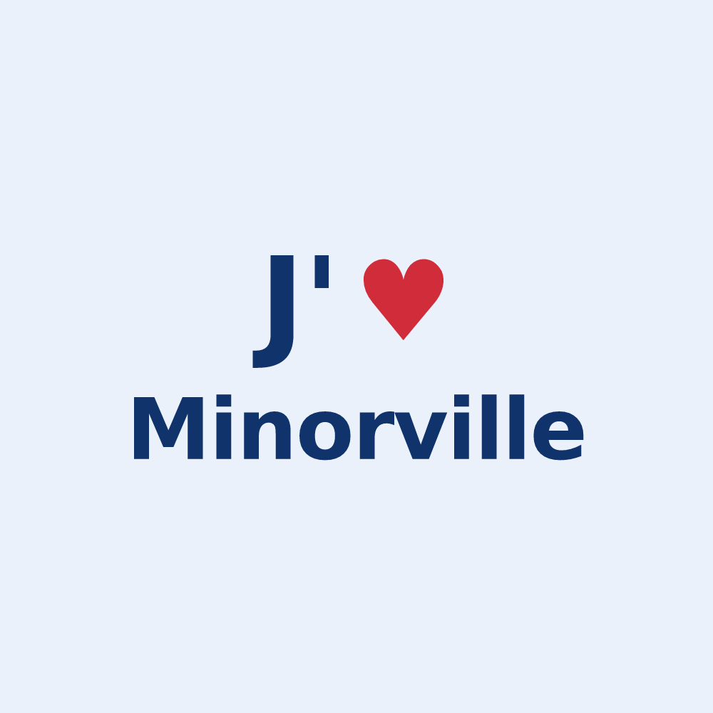 Sticker personnalisé Minorville — design J'aime Minorville