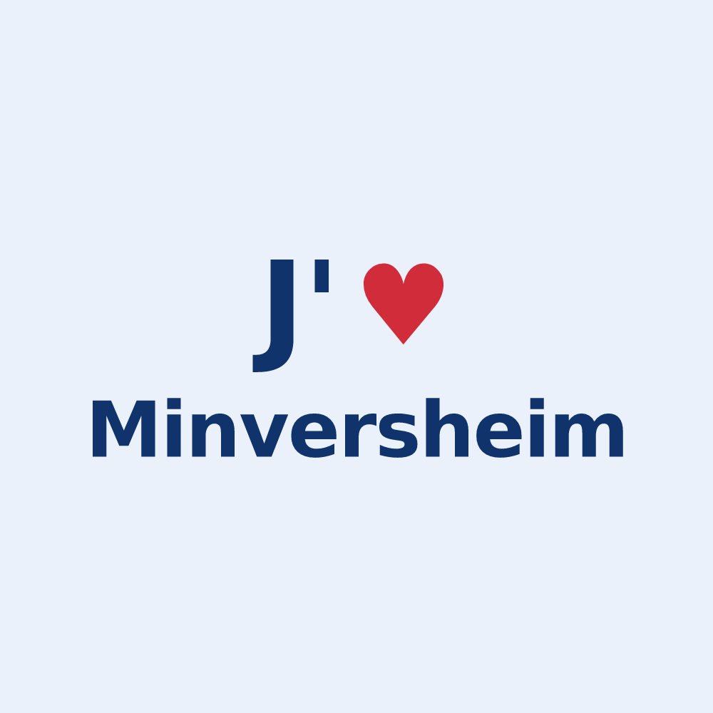 Sticker personnalisé Minversheim — design J'aime Minversheim