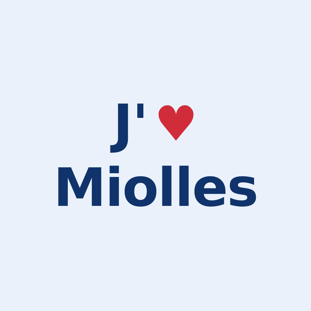 Sticker personnalisé Miolles — design J'aime Miolles