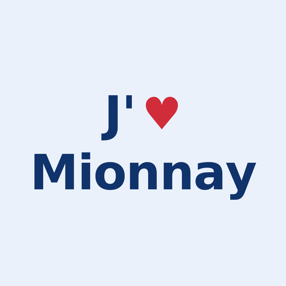 Sticker personnalisé Mionnay — design J'aime Mionnay