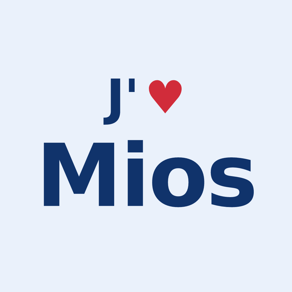 Sticker personnalisé Mios — design J'aime Mios