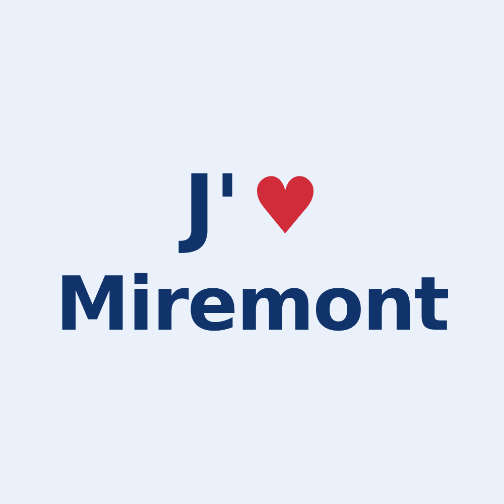 Sticker personnalisé Miremont — design J'aime Miremont
