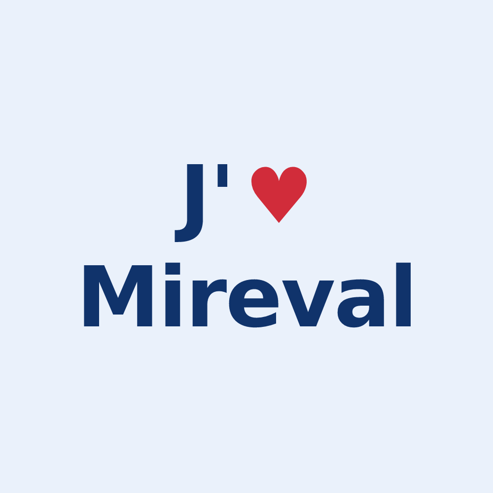 Sticker personnalisé Mireval — design J'aime Mireval