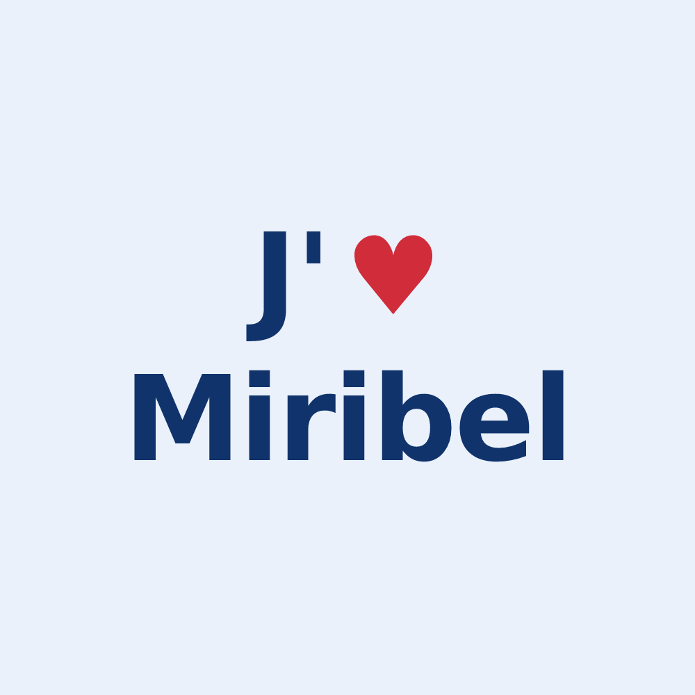 Sticker personnalisé Miribel — design J'aime Miribel