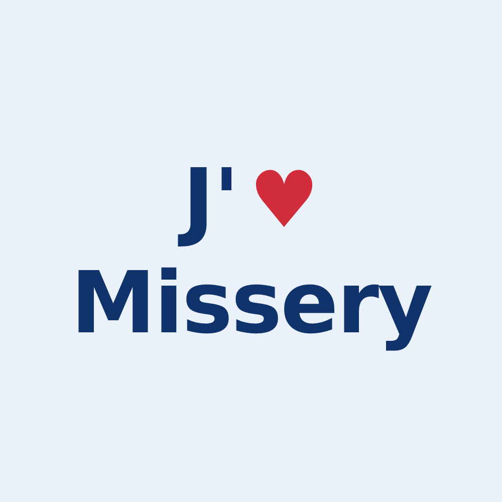 Sticker personnalisé Missery — design « J'aime Missery » imprimé sur le sticker