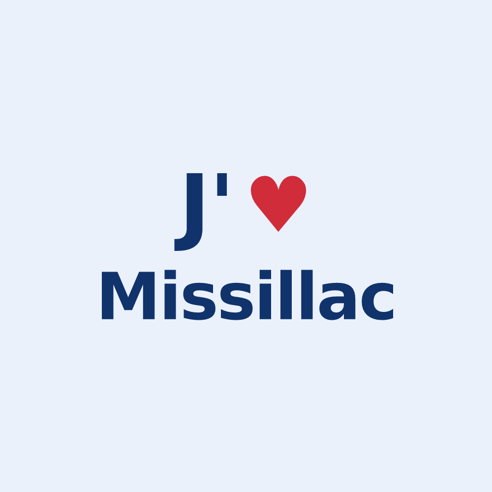 Sticker personnalisé Missillac — design « J'aime Missillac » imprimé sur le sticker