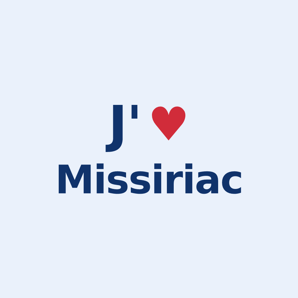 Sticker personnalisé Missiriac — design J'aime Missiriac