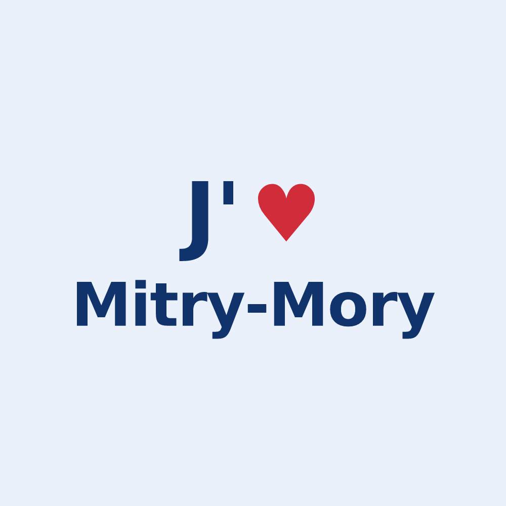 Sticker personnalisé Mitry-Mory — design J'aime Mitry-Mory