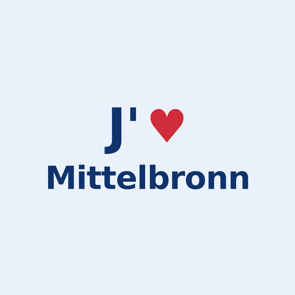 Sticker personnalisé Mittelbronn — design J'aime Mittelbronn
