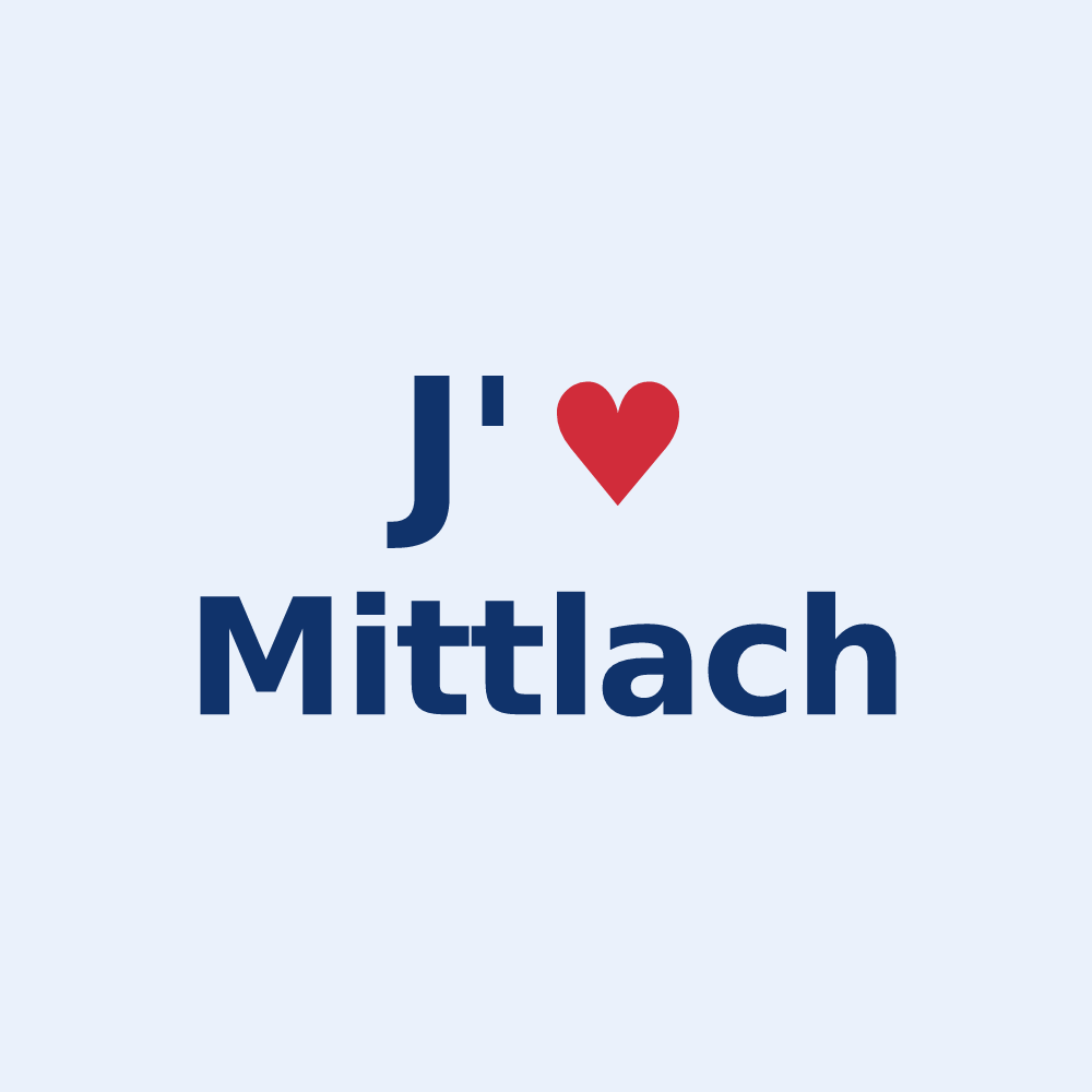 Sticker personnalisé Mittlach — design J'aime Mittlach