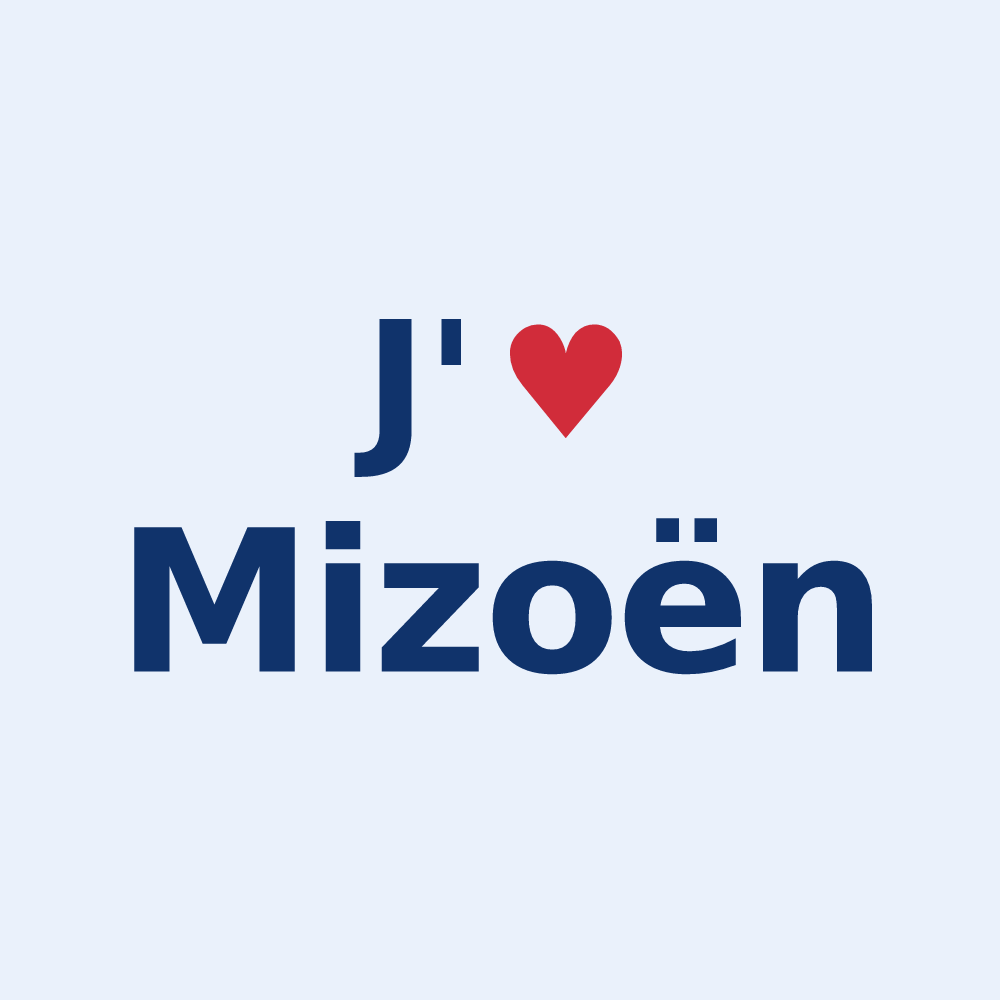 Sticker personnalisé Mizoën — design J'aime Mizoën