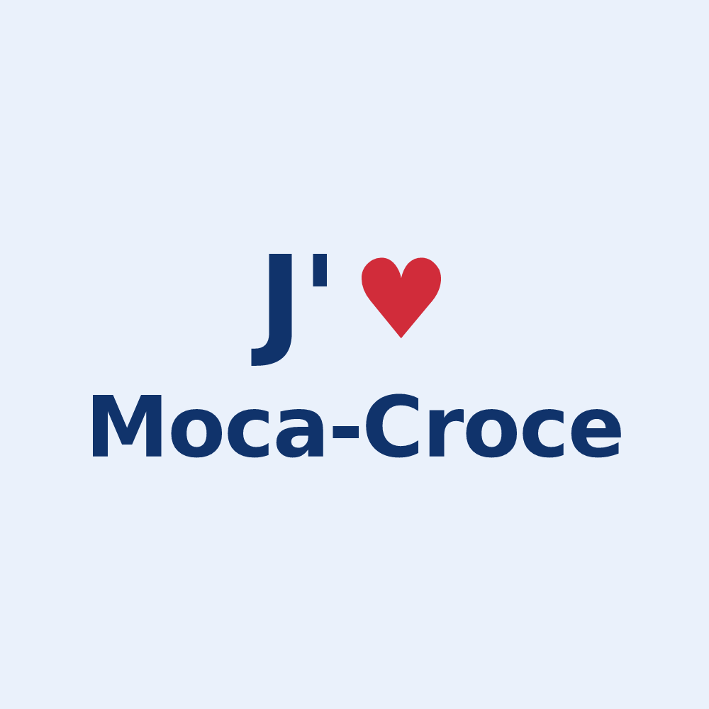 Sticker personnalisé Moca-Croce — design J'aime Moca-Croce