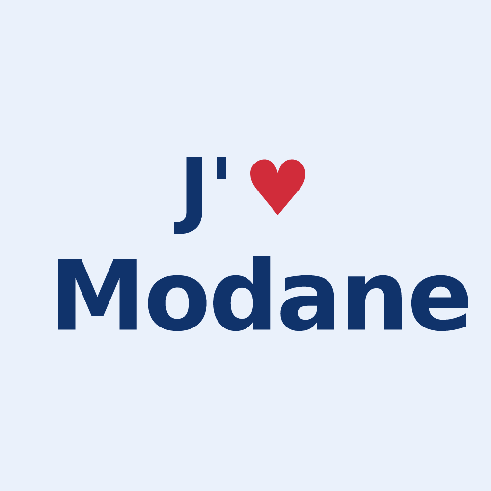 Sticker personnalisé Modane — design J'aime Modane