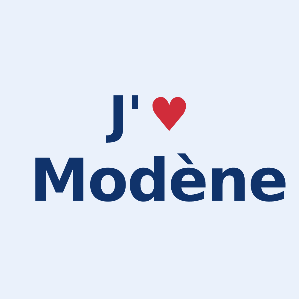 Sticker personnalisé Modène — design J'aime Modène