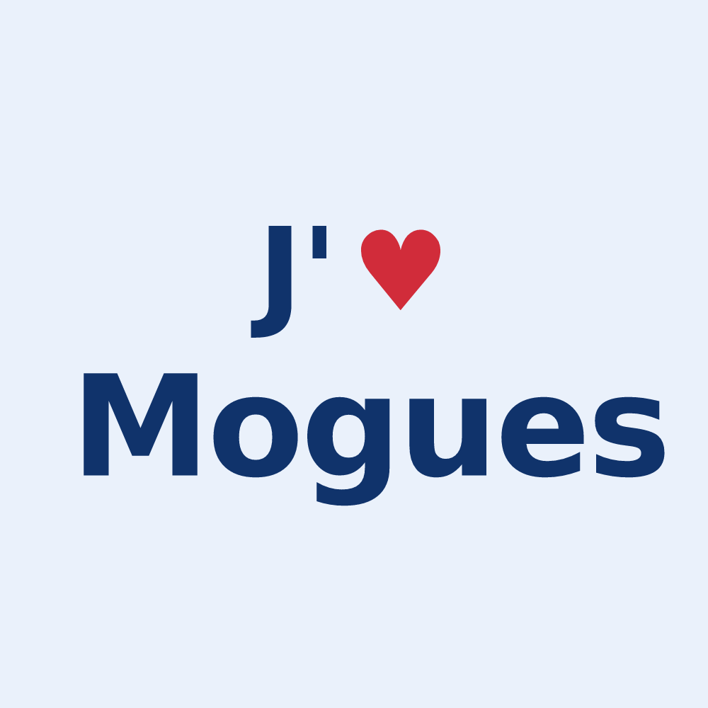 Sticker personnalisé Mogues — design J'aime Mogues