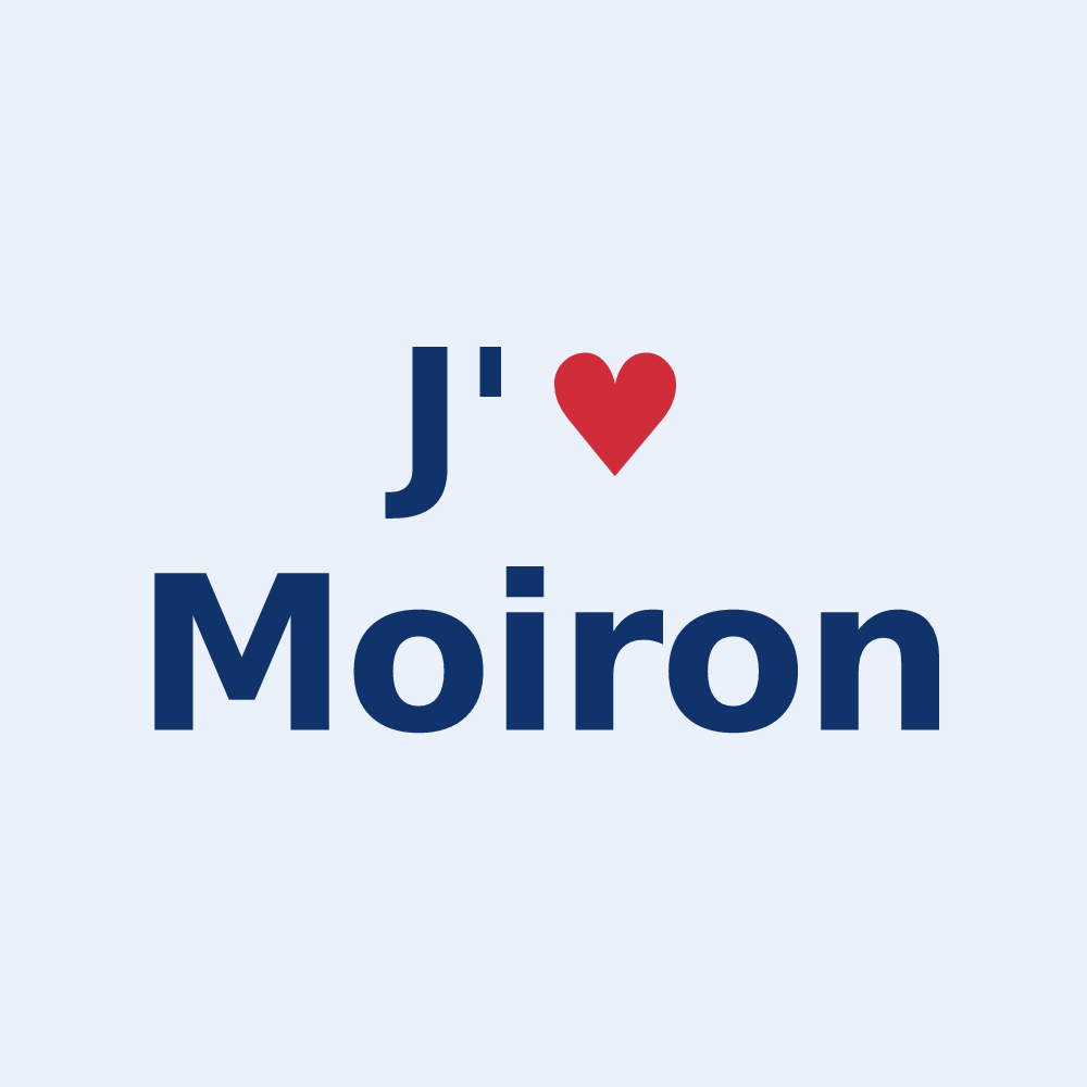 Sticker personnalisé Moiron — design J'aime Moiron