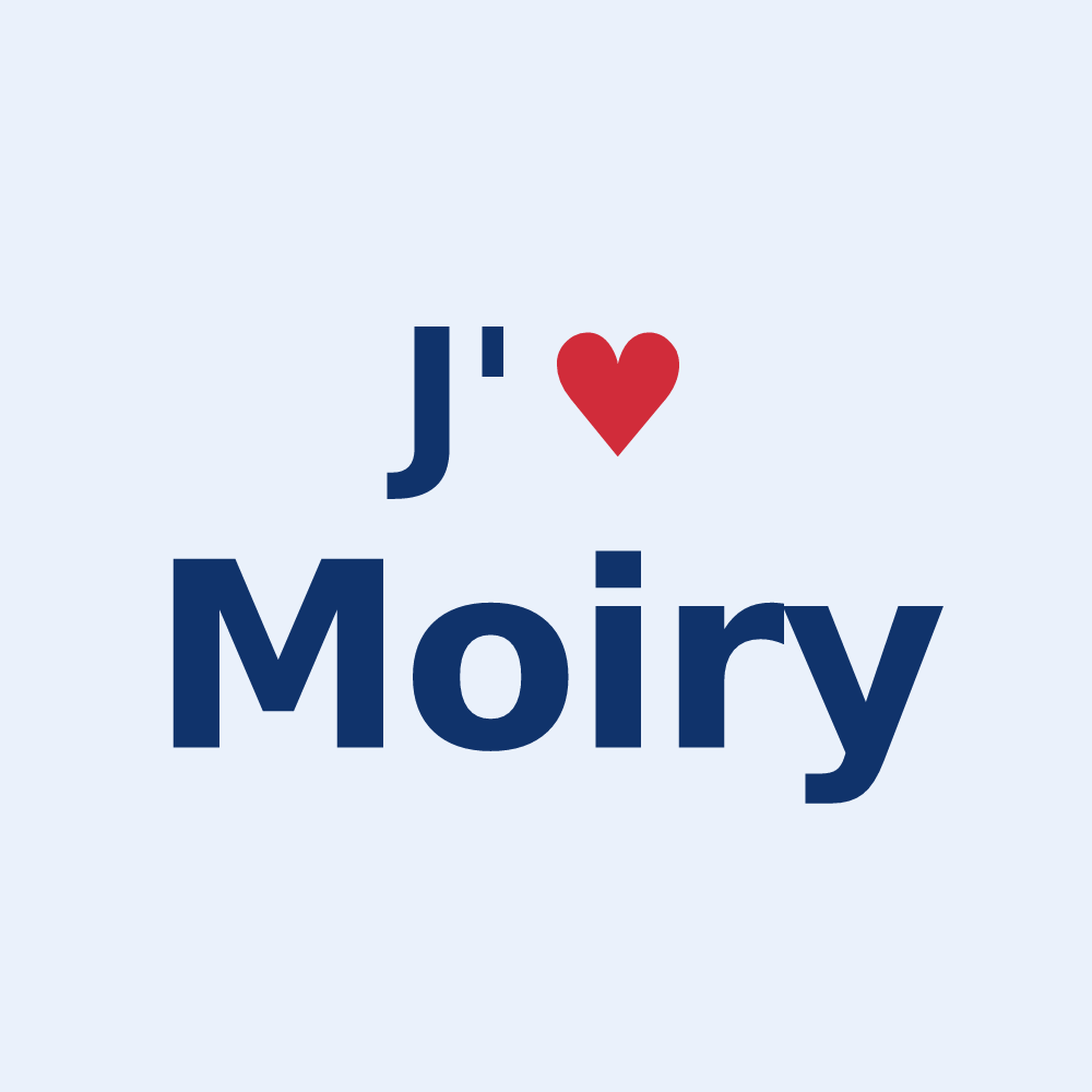Sticker personnalisé Moiry — design J'aime Moiry