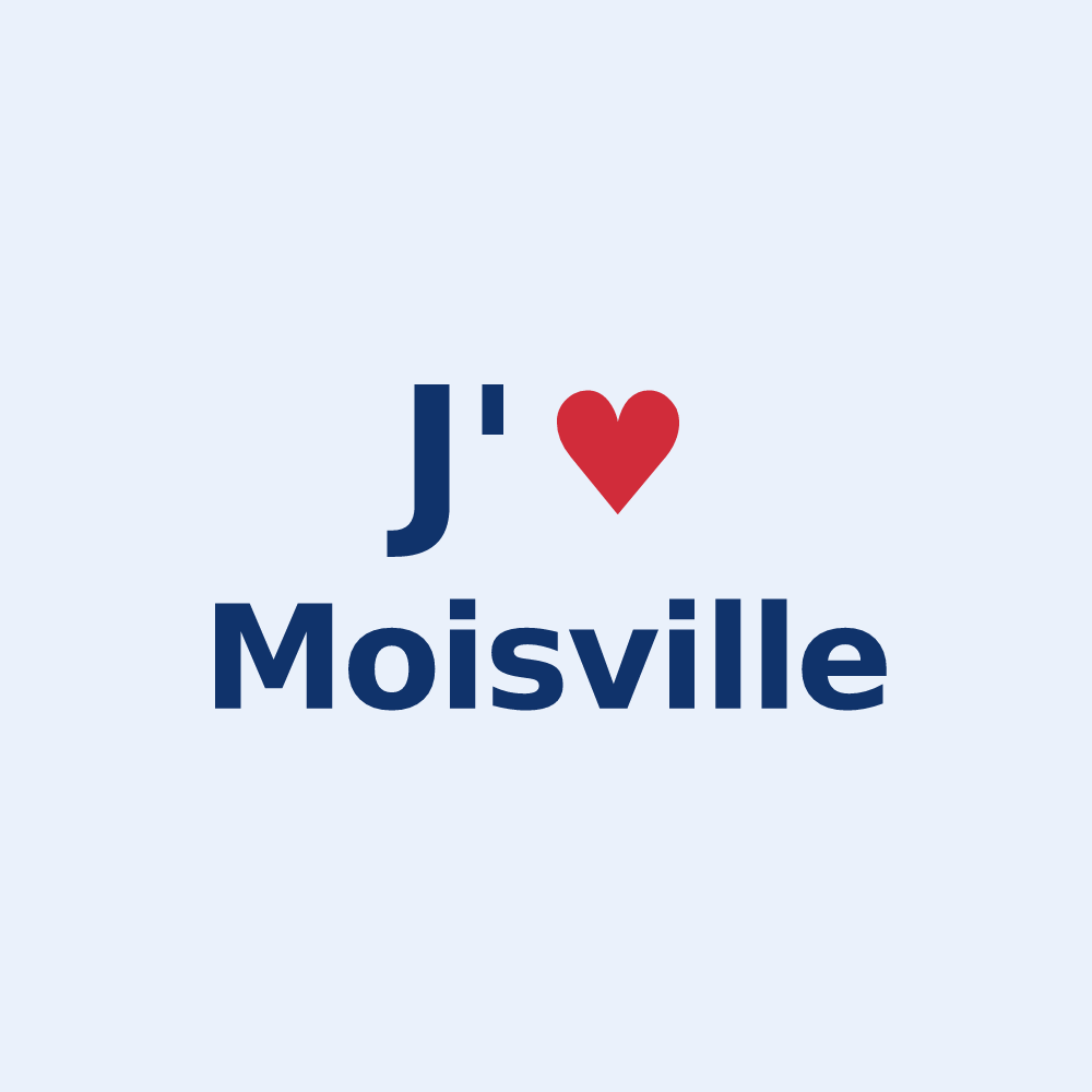 Sticker personnalisé Moisville — design J'aime Moisville