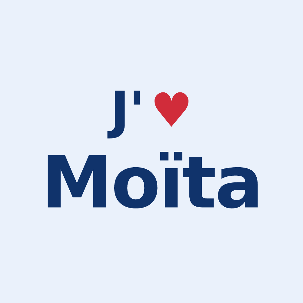 Sticker personnalisé Moïta — design J'aime Moïta