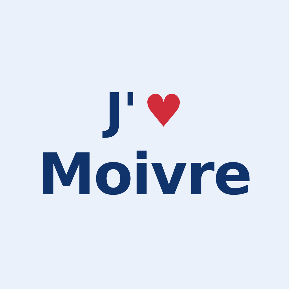 Sticker personnalisé Moivre — design J'aime Moivre