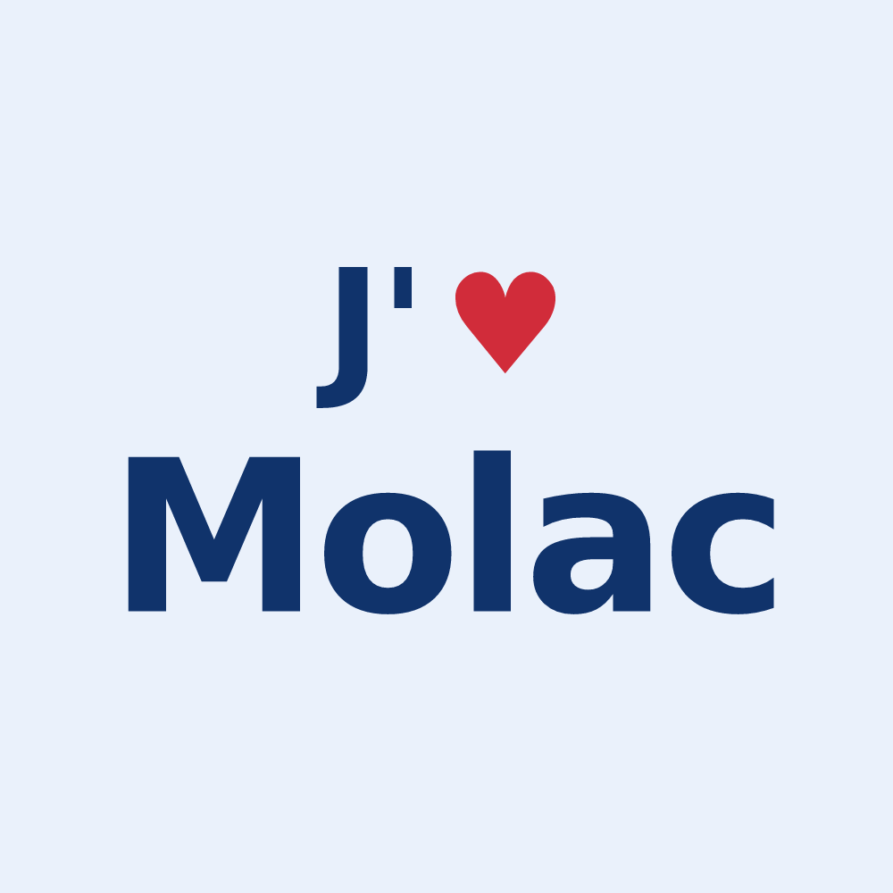 Sticker personnalisé Molac — design J'aime Molac