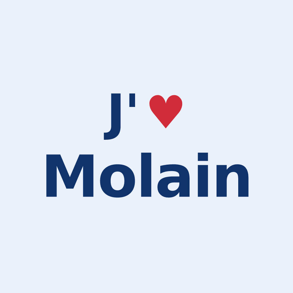 Sticker personnalisé Molain — design J'aime Molain