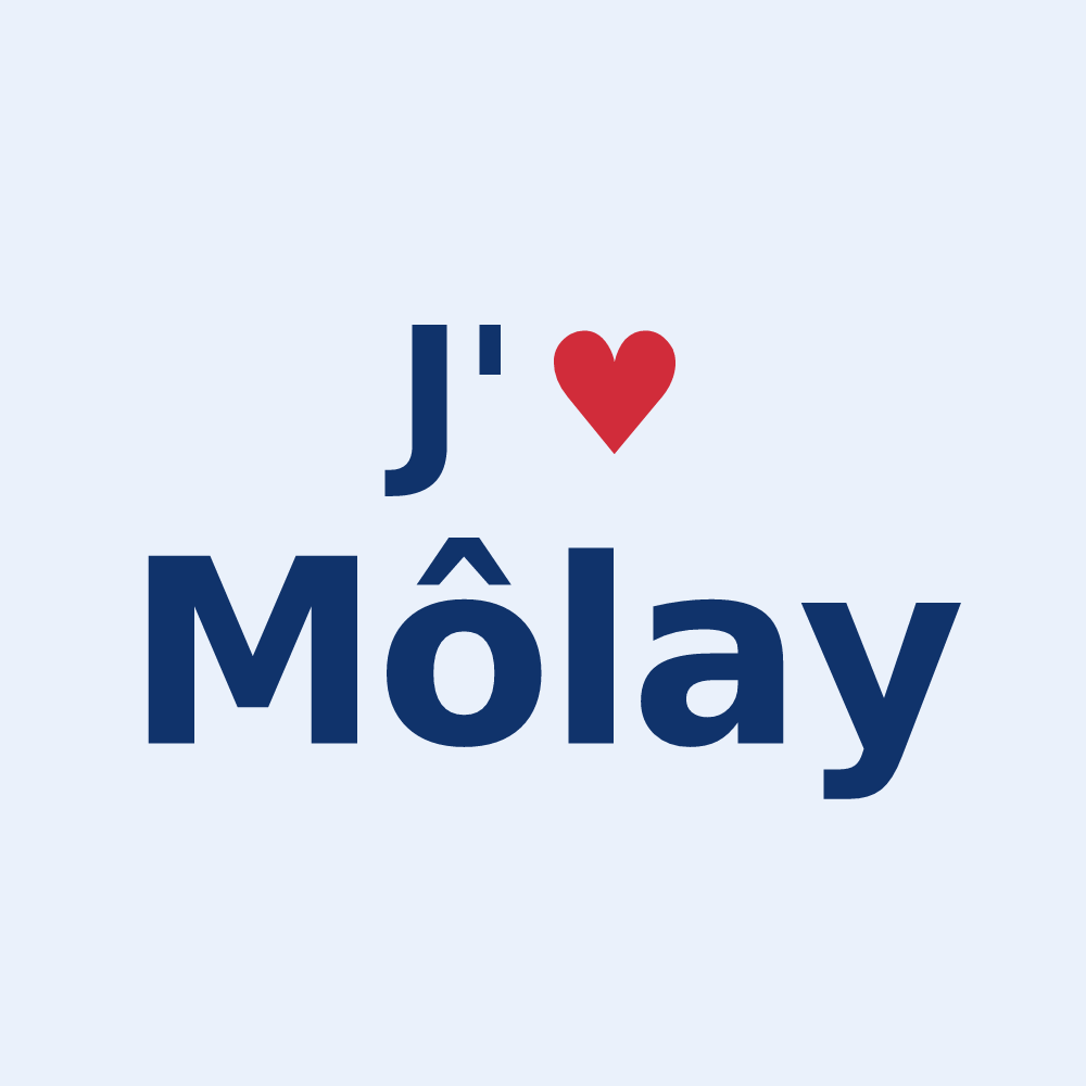 Sticker personnalisé Môlay — design J'aime Môlay