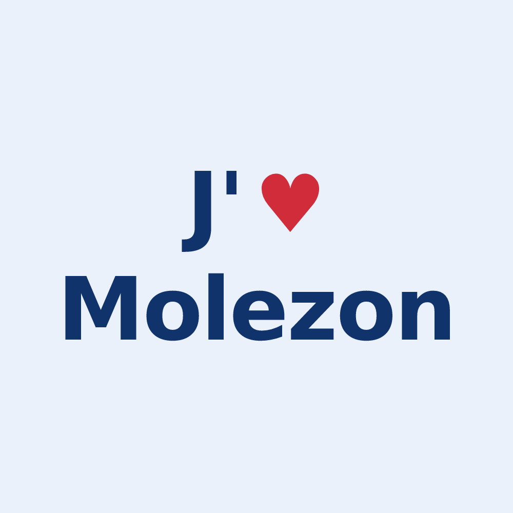 Sticker personnalisé Molezon — design J'aime Molezon