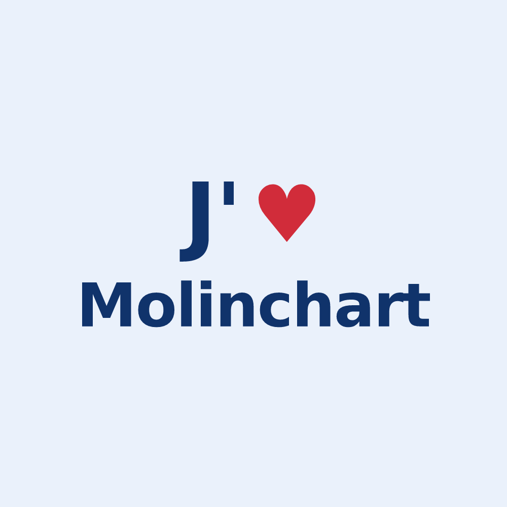 Sticker personnalisé Molinchart — design J'aime Molinchart
