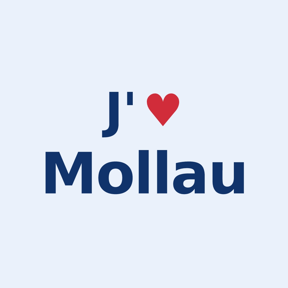 Sticker personnalisé Mollau — design J'aime Mollau