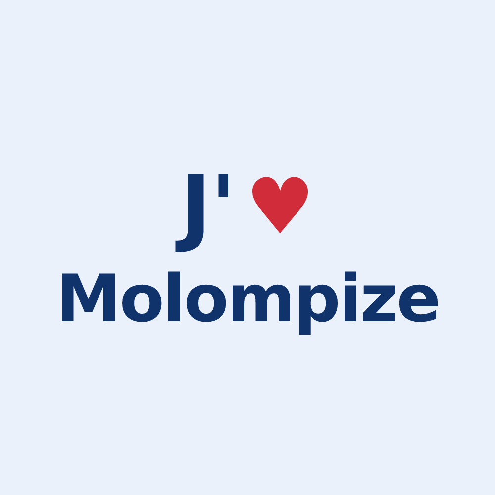 Sticker personnalisé Molompize — design J'aime Molompize