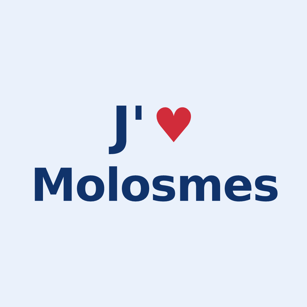 Sticker personnalisé Molosmes — design J'aime Molosmes