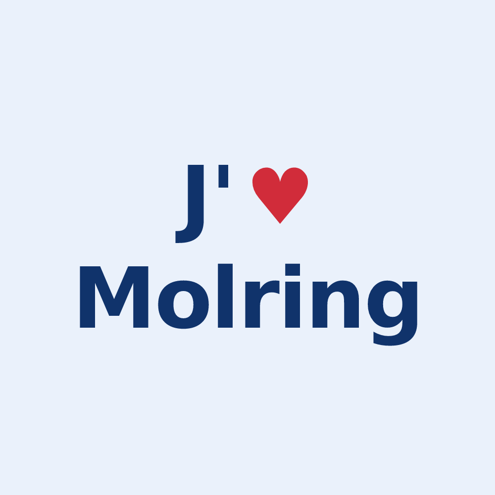 Sticker personnalisé Molring — design J'aime Molring