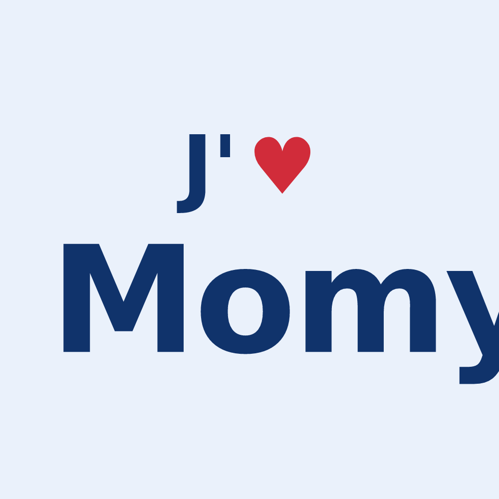 Sticker personnalisé Momy — design J'aime Momy
